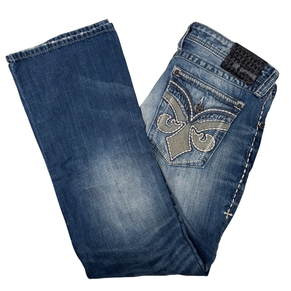 Affliction Men's Cooper Relaxed Boot Cut Jeans Size 40x34 Y2K